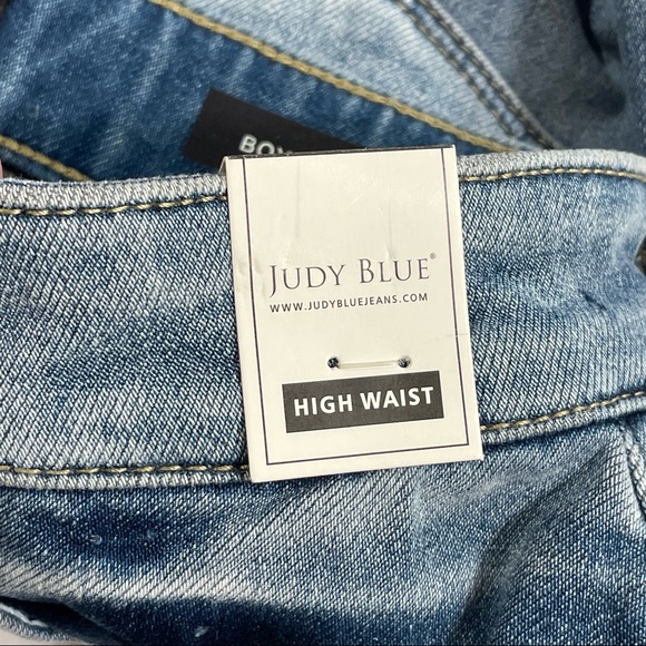 NWT Judy Blue Therma Denim Boyfriend Fit High Waist Medium Wash Jeans Size 0 - Picture 14 of 16